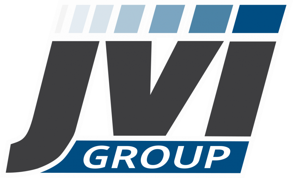 JVI Logo with a white border.